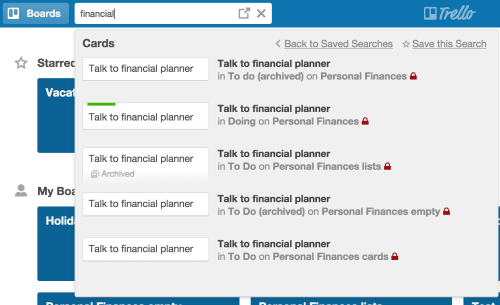 Trello Project Management Software - Data Filters in Trello